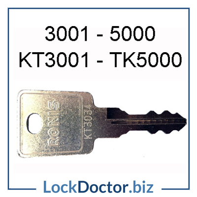 3001 to 5000 RONIS Paragon France replacement keys cut by code from lockdoctorbiz