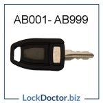 AB001 to AB999 replacement keys for Bisley Cabinet Locks next day from lockdoctor biz