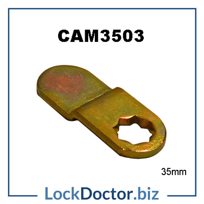 CAM3503 35mm OFFSET CAM measured from the middle of the star to the tip cranked with a 3mm drop to suit LF England and Baton 19x16mm lockdoctorbiz camlocks