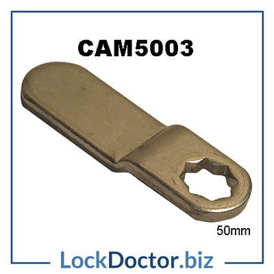 CAM5003 50mm OFFSET CAM measured from the middle of the star to the tip cranked with a 3mm drop to suit LF England and Baton 19x16mm lockdoctorbiz camlocks