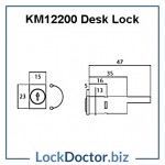 KM12200 Desk Lock Technical Details