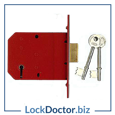 KM3323 UNION 2101 5 Lever 75mm Deadlock supplied with keys and step by step fitting instructions on how to change the lock from lockdoctorbiz