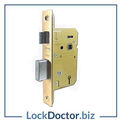 KMAS11323 64mm British Standard 5 Lever Sashlock 2KTD with keys and step by step fitting instructions on how to change the lock