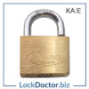 KMAS2512 ASEC 40mm Brass Padlock Keyed Alike E