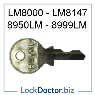 LM8000 to LM8147 and 8000LM to 8147LM and 8950LM to 8999LM Huwil Key cut to code from lockdoctorbiz