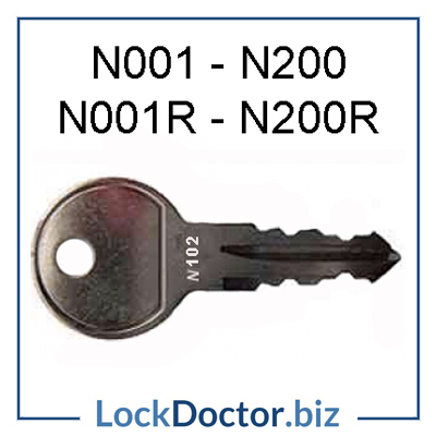 N001 to N200 THULE replacement Halford Roof Rack key cut to code from lockdoctorbiz