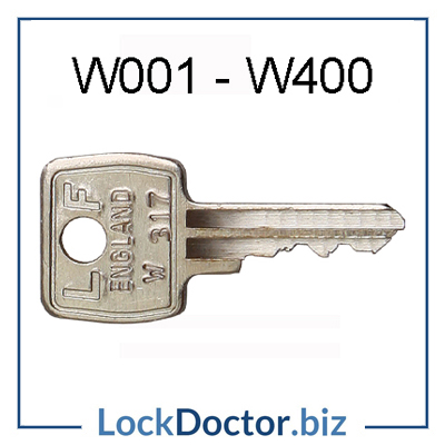 W001 to W400 LF England Replacement SILVERLINE Keys for Office Furniture cut to code from Lockdoctor