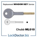 WL010 Chubb Hex Profile 8K108K HD SKS Window Key supplied next day by Lockdoctorbiz