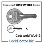 WL013 Cotswold COT2 HD SKS Window Key available next day from lockdoctorbiz