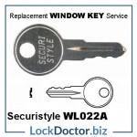 WL022A Securistyle R2105 Virage HD SKS KWL25 Window Key available next day from lockdoctorbiz