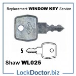 WL025 Shaw KB823 HD SKS Window Key available next day from lockdoctorbiz