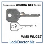 WL027 WMS HD WKWMS1 SKS KWL4 KB102 Window Key available from lockdoctorbiz