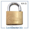 KMAS2522 ASEC 50mm Brass Padlock Keyed Alike G