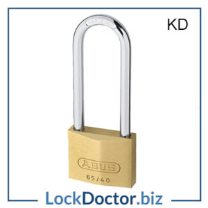 KML19127 ABUS 6540 Long Shackle 40mm Brass Padlock Keyed to Differ