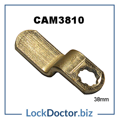 CAM3810 38mm OFFSET CAM measured from the middle of the star to the tip cranked with a 10mm drop to suit LF England and Baton 19x16mm lockdoctorbiz camlocks