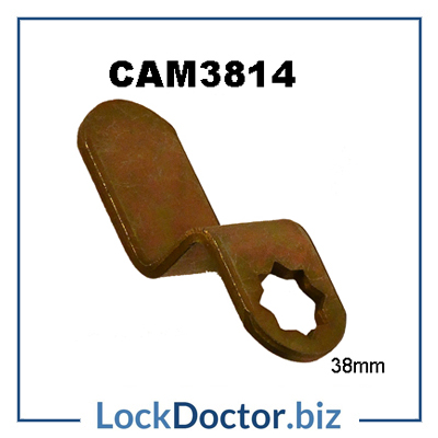 CAM3814 38mm OFFSET CAM measured from the middle of the star to the tip cranked with a 14mm drop to suit LF England and Baton 19x16mm lockdoctorbiz camlocks