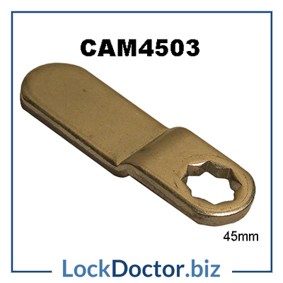 CAM4503 45mm OFFSET CAM measured from the middle of the star to the tip cranked with a 3mm drop to suit LF England and Baton 19x16mm lockdoctorbiz camlocks