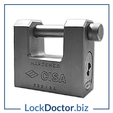 KM744 CISA 28550 LIM Steel Sliding Shackle Padlock 84mm KD