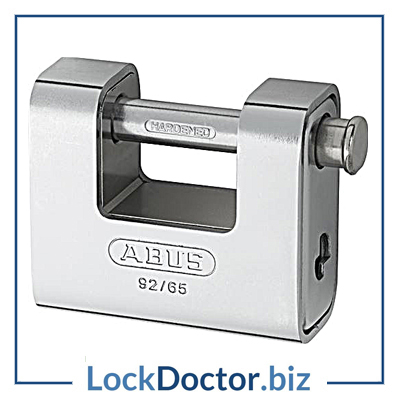 KML19564 ABUS 92 Series Steel Clad Brass Sliding Shackle Shutter Padlock 67mm KD