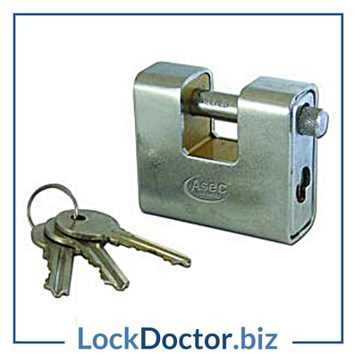 KMAS2548 ASEC Steel Sliding Shackle Padlock 80mm KD