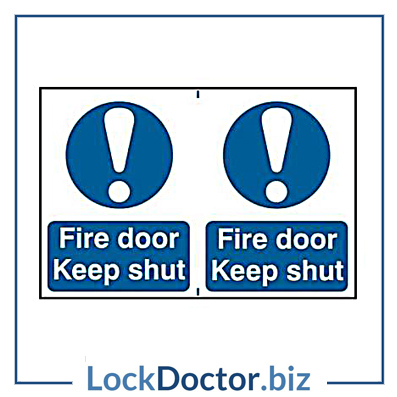 KMAS4640 Fire Door Keep Shut 200mm x 300mm PVC Self Adhesive Sign