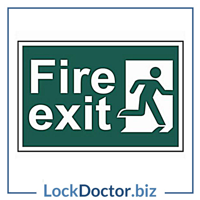 KMAS4693 Fire Exit 200mm x 300mm PVC Self Adhesive Sign