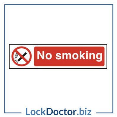 KMAS4740 No Smoking 200mm x 50mm PVC Self Adhesive Sign