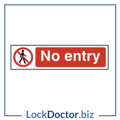 KMAS4742 No Entry 200mm x 50mm PVC Self Adhesive Sign