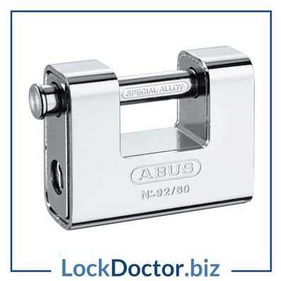 KML19234 ABUS 92 Series Steel Clad Brass Sliding Shackle Shutter Padlock 78mm KD