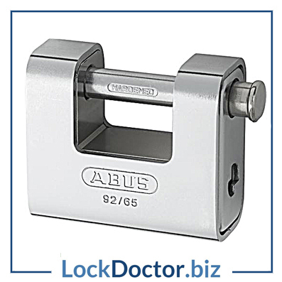 KML19235 ABUS 92 Series Steel Clad Brass Sliding Shackle Shutter Padlock 67mm KA 8511