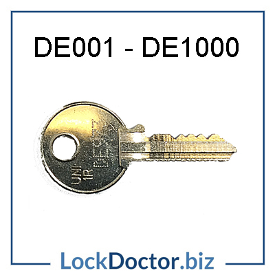 DE001 to DE1000 replacement West Alloy Union key numbered cut to code from lockdoctorbiz