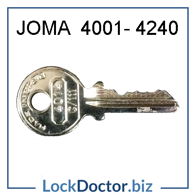 JOMA Cash Box Key 4001-4240