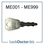 ME001 to ME999 replacement Maine Engineering key numbered cut to code from lockdoctorbiz