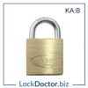 KMAS2502 ASEC 25mm Brass Padlock Keyed Alike B