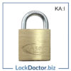 KMAS2506 ASEC 30mm Brass Padlock Keyed Alike I