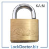 KMAS2523 ASEC 50mm Brass Padlock Keyed Alike M