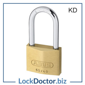 KML19105 ABUS 6540 Open Shackle 40mm Brass Padlock Keyed to Differ