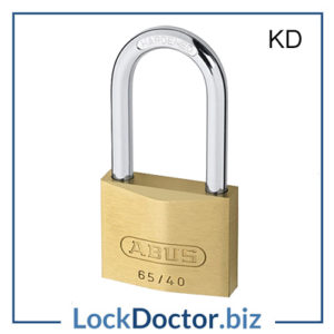 KML19126 ABUS 6540 Open Shackle 40mm Brass Padlock Keyed to Differ