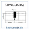 Euro Double TD 90mm 45 45