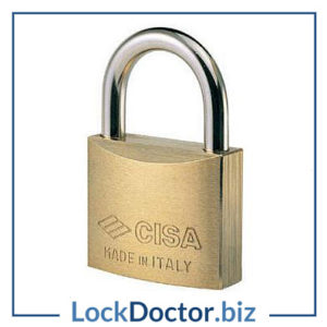 KM4698 CISA 22010 KA Open Shackle Brass Padlock (keyed alike)