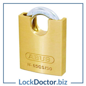 KML19113 ABUS 65 Series Brass Closed Shackle Padlock