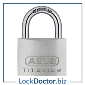 KML21624 ABUS Titalium 64TI Series 60mm Open Shackle Padlock KA