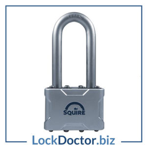 KML27225 SQUIRE Vulcan Long Boron Shackle Padlock Key Locking