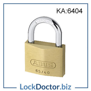 KML19147 ABUS 40mm Brass Open Shackle Padlock KA 6404