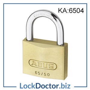 KML19151 ABUS 50mm Brass Open Shackle Padlock KA 6504