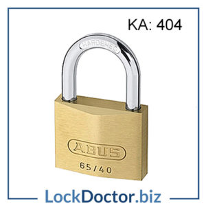 KML19532 ABUS 40mm Brass Open Shackle Padlock KA 404